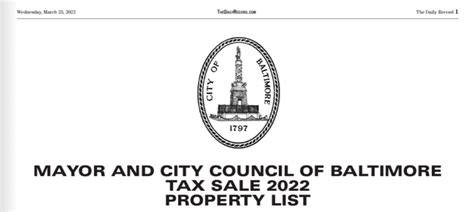 General Information A homeowner may have a lien on their property because of an outstanding environmental citation. . Baltimore city tax sale list 2023